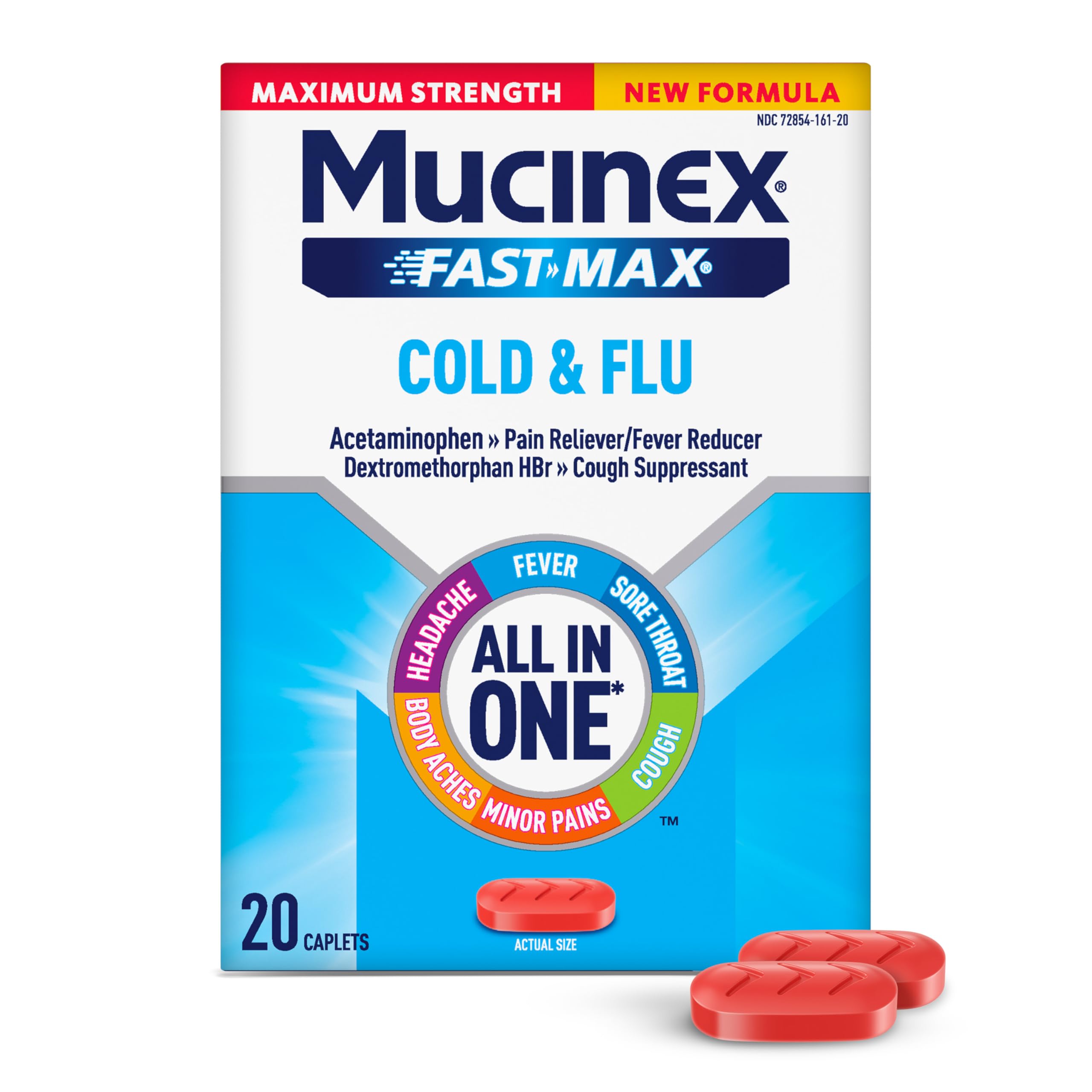 Mucinex Fast-Max Maximum Strength Cold and Flu Caplets