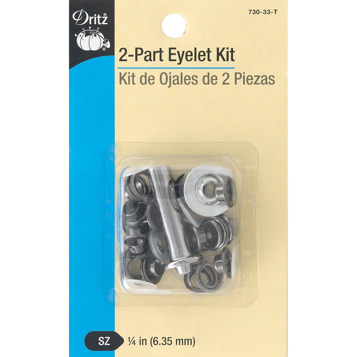 Amazon.com: Dritz 730-33-T 2-Part Eyelets Kit with Tools, Gunmetal