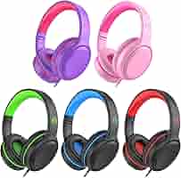 Amazon.com: UKELALA 5Pack Bulk Wired Headphones for Kids