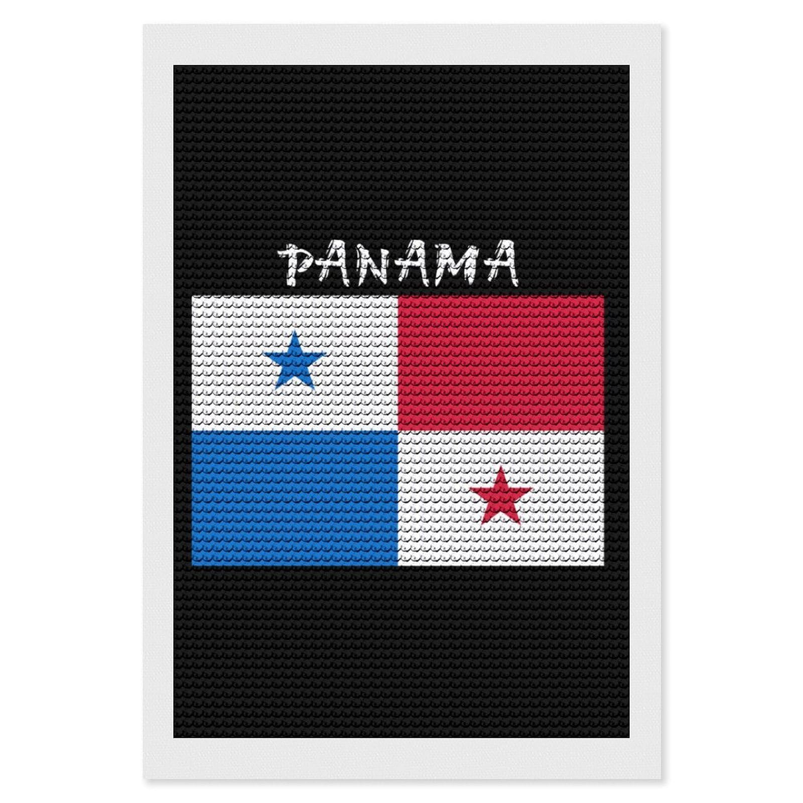 Nclqvjxzkhw Style Flag Of Panama Diamond Art Painting For Adult Round Diamonds Pictures Arts Crafts Home Wall Decor 8"X12"
