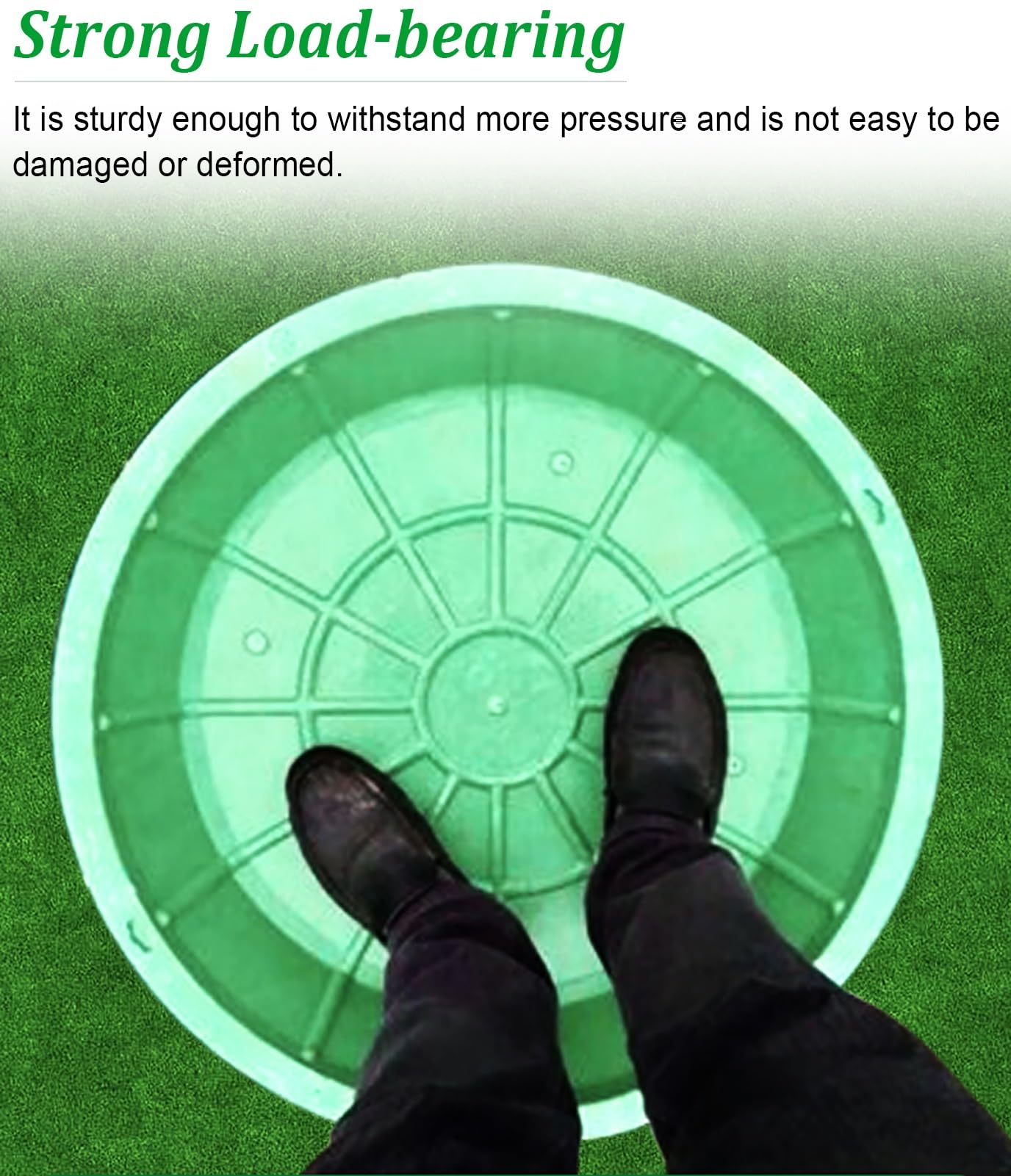 Unsichtbarer Schachtdeckel Aus SMC-Harz - Rund 60cm Mit 300kg Tragkraft