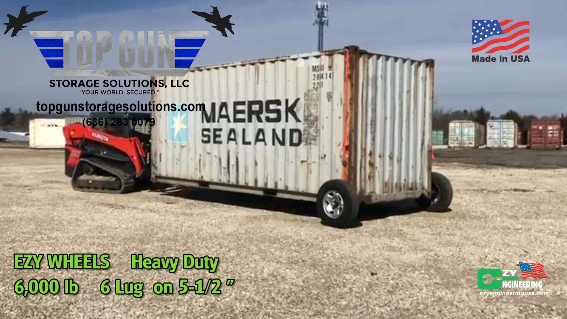 Ezy Engineering EZY Wheels Heavy Duty 6LUG Shipping Container Wheels