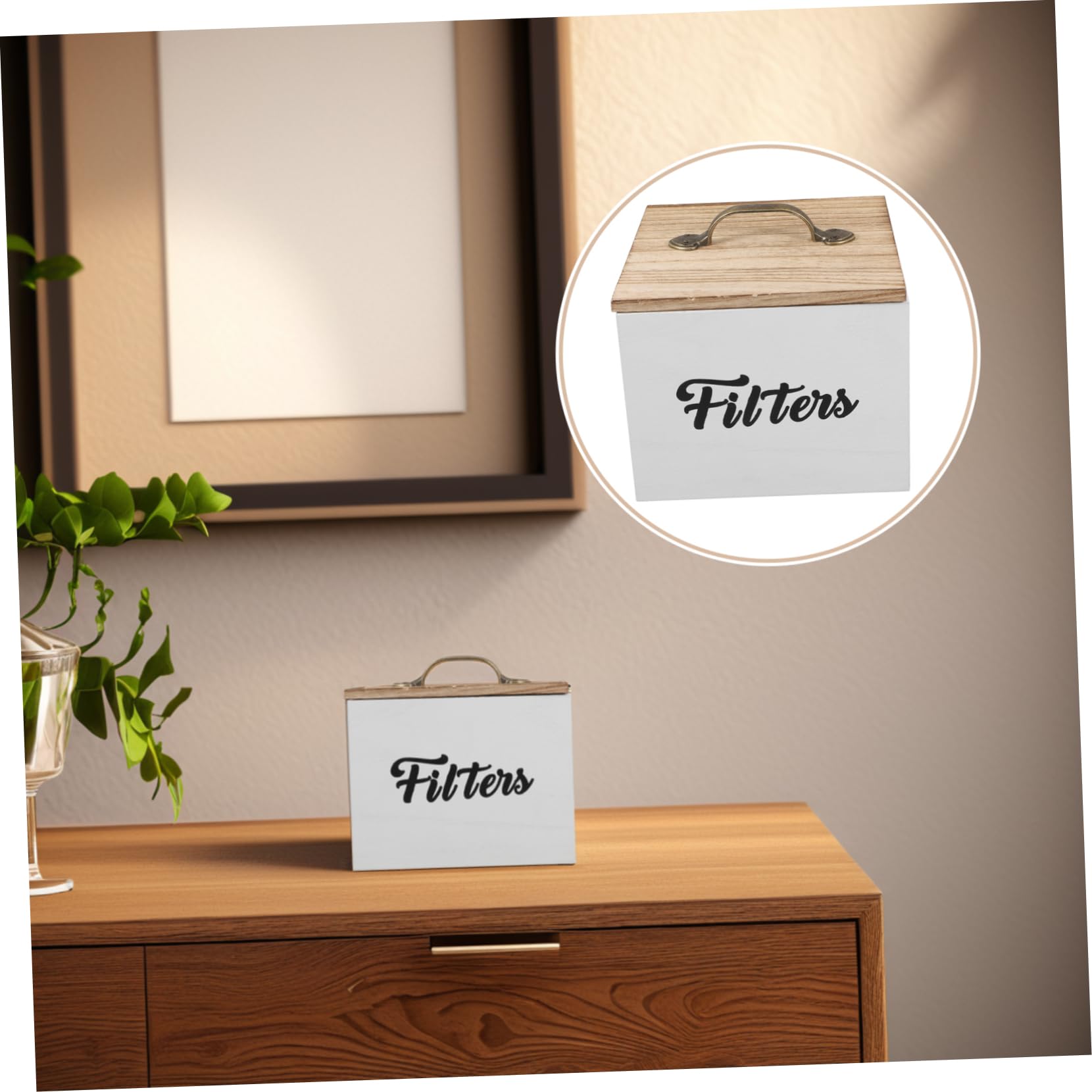 LABRIMP Caja de Madera con Tapa para Almacenamiento Organizado de Infusiones y Pequeños Objetos Caja Apilable para Cocina Hogar y Oficina Diseño Elegante y Portátil