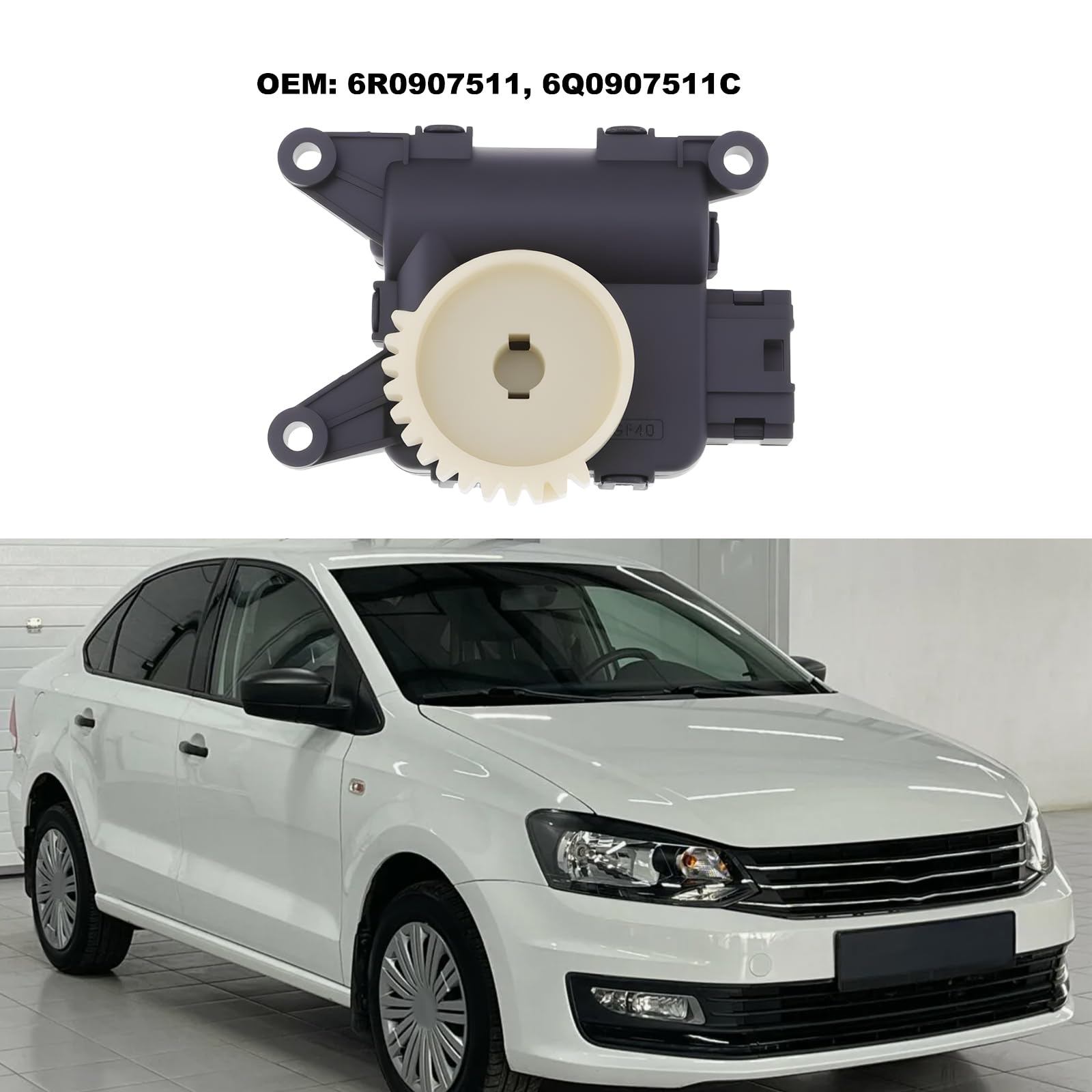 ECSiNG Attuatore Controllo Clima Auto 6R0907511 6Q0907511C Compatibile VW Polo 2002-2022