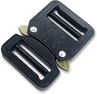 Vista 1 de Hebilla de cinturón táctica ajustable dual de metal, hebilla de cinturón resistente de 1 pulgada (0.984 in)