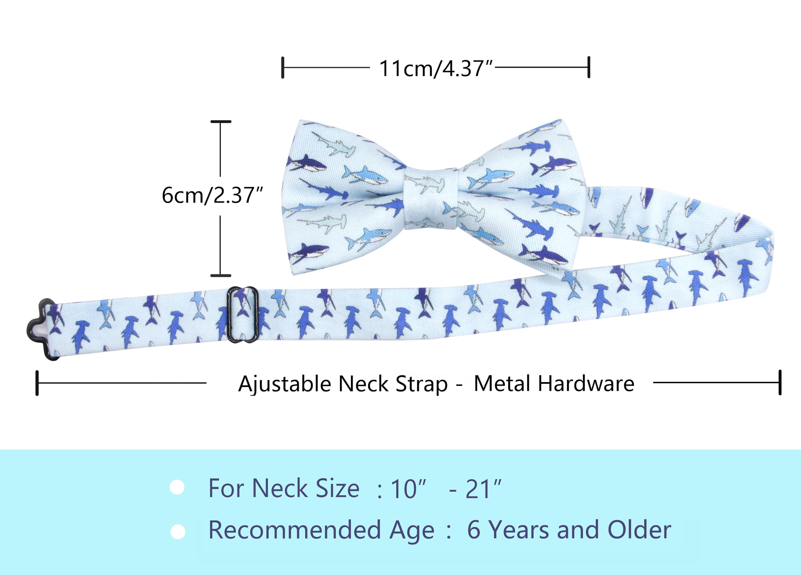 OCIA® Nœud papillon pré-noué en coton pour homme et garçon - Motif amusant