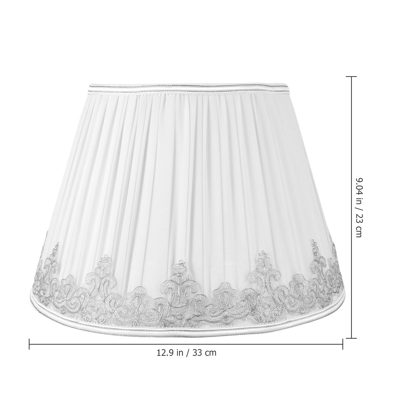 Abat-jour en Dentelle en Tissu Blanc E27, Décoratif, Réutilisable