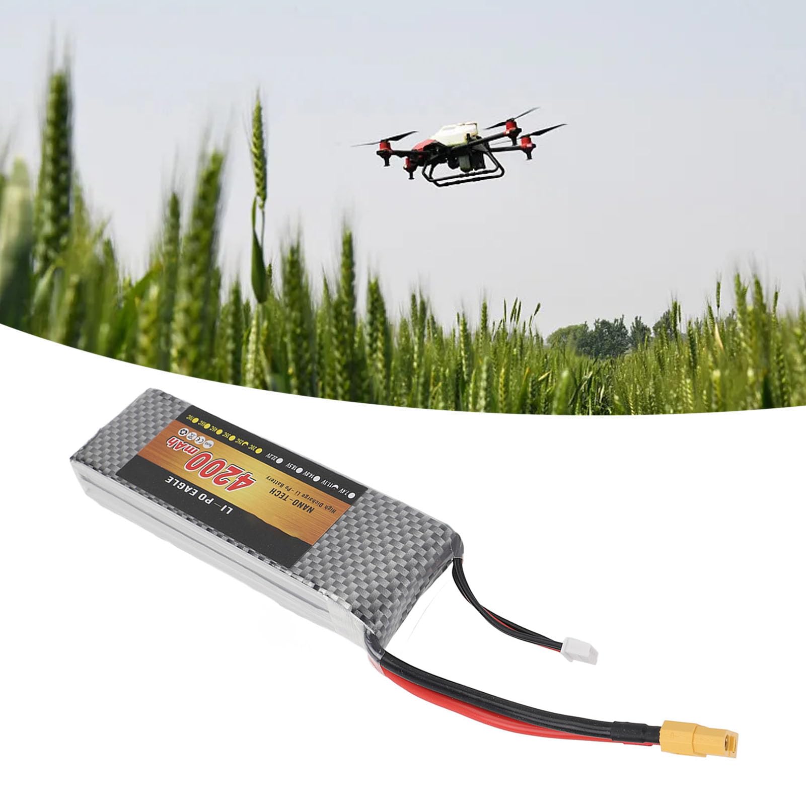 RC Cars Batería de Litio 4200mAh 11 1V Batería Lipo de Alto Rendimiento con Enchufe XT60 para RC Car Model Avión Helicóptero Quadcopter Drone - Tasa de Descarga de