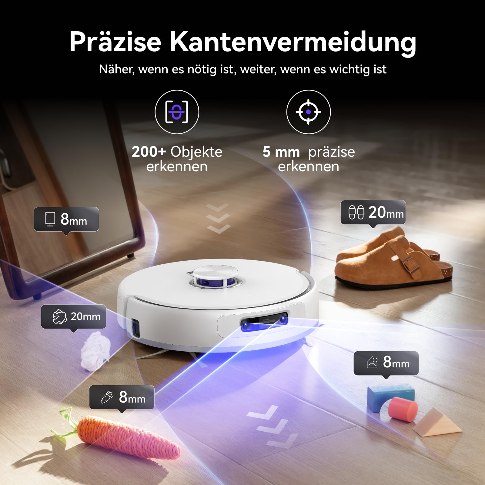 NARWAL Freo Z10 Ultra Saugroboter mit Wischfunktion, 18.000 Pa Saugleistung, Dynamische Moppausdehnung, Tangle-Free System, Intelligente Nass-Trocken-Reinigung, All-in-One-Basisstation