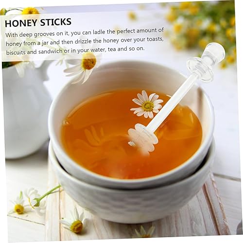 Miniatura 9 de FUNOMOCYA 3 unidades de palito de miel mini cucharón de miel dispensar agitadores de miel jarabe de miel cucharón de miel agitador de miel varita