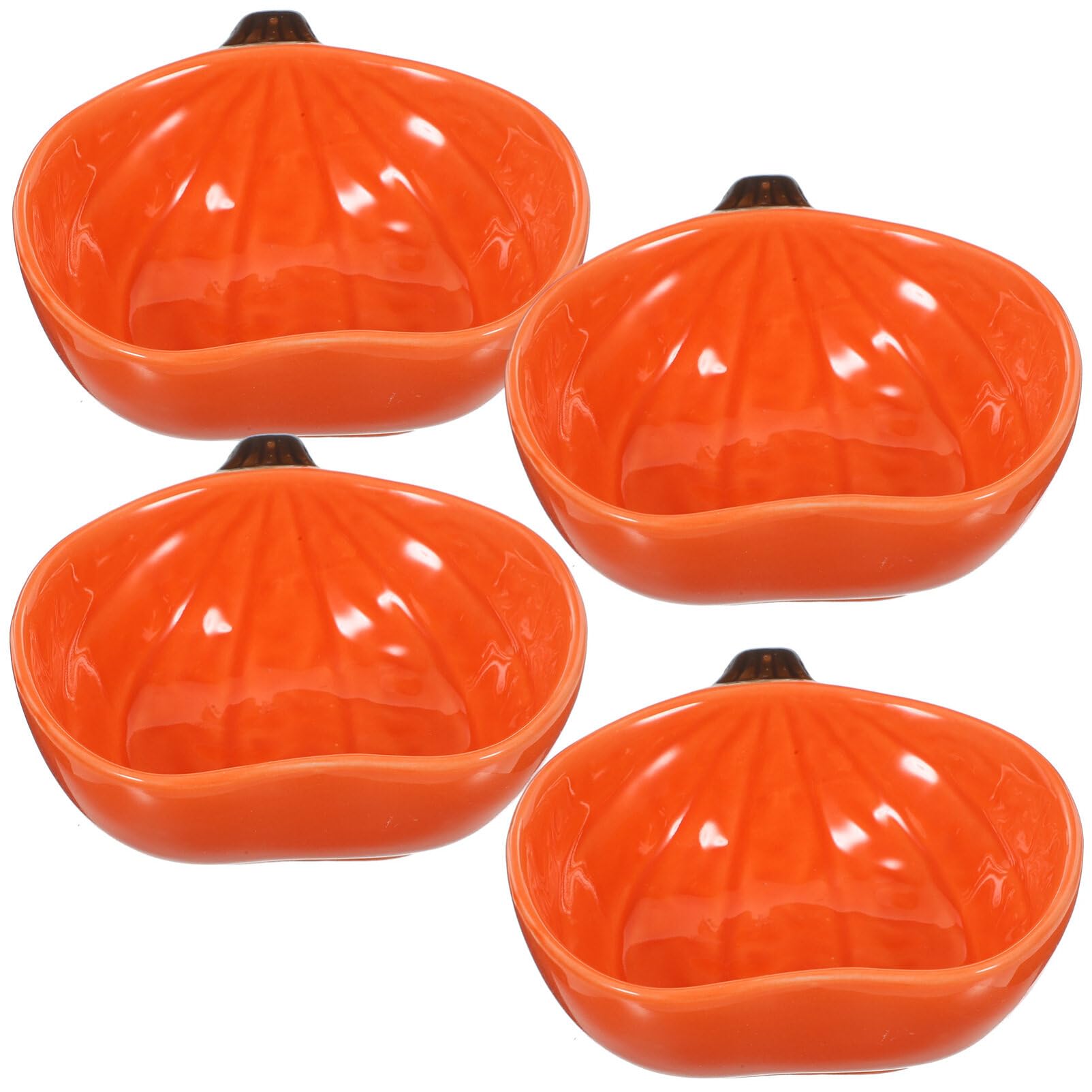 Kichvoe 4pezzi Ciotolper Criceti Ceramica Forma Di Zucca Ciotolper Animali Domestici Per Cibo Per Criceti Porcellini e Piccoli Animali