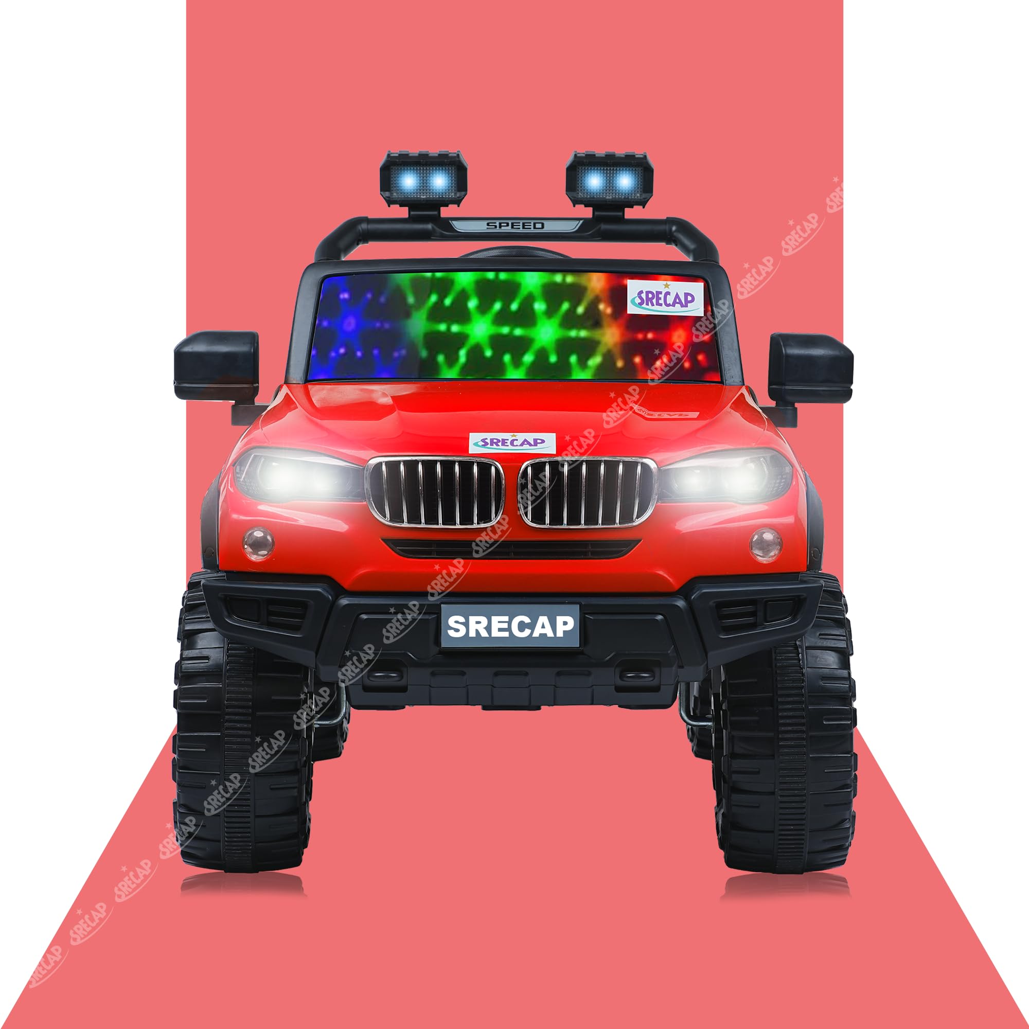 Srecap Kids Battery Operated Big Size Jeep 12V Battery Jeep Battery Operated Ride On - Red (B0DDTVV1DX) Amazon Price History, Amazon Price Tracker