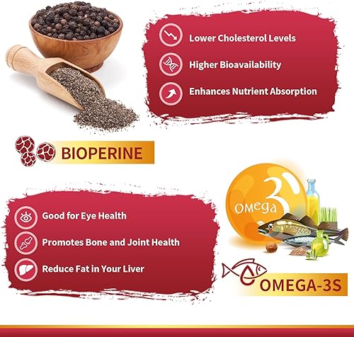 Miniatura 6 de ZEBORA CoQ10-100mg-Cápsulas blandas con PQQ, BioPerine y Omega-3, suplemento de coenzima Q10 de alta absorción, poderoso antioxidante, apoya el