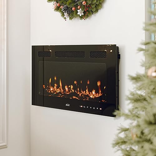 Miniatura 5 de Clihome Chimenea eléctrica de 30 pulgadas, para chimenea eléctrica, calentador de chimenea eléctrica, decoración de chimenea, calentador de chimenea