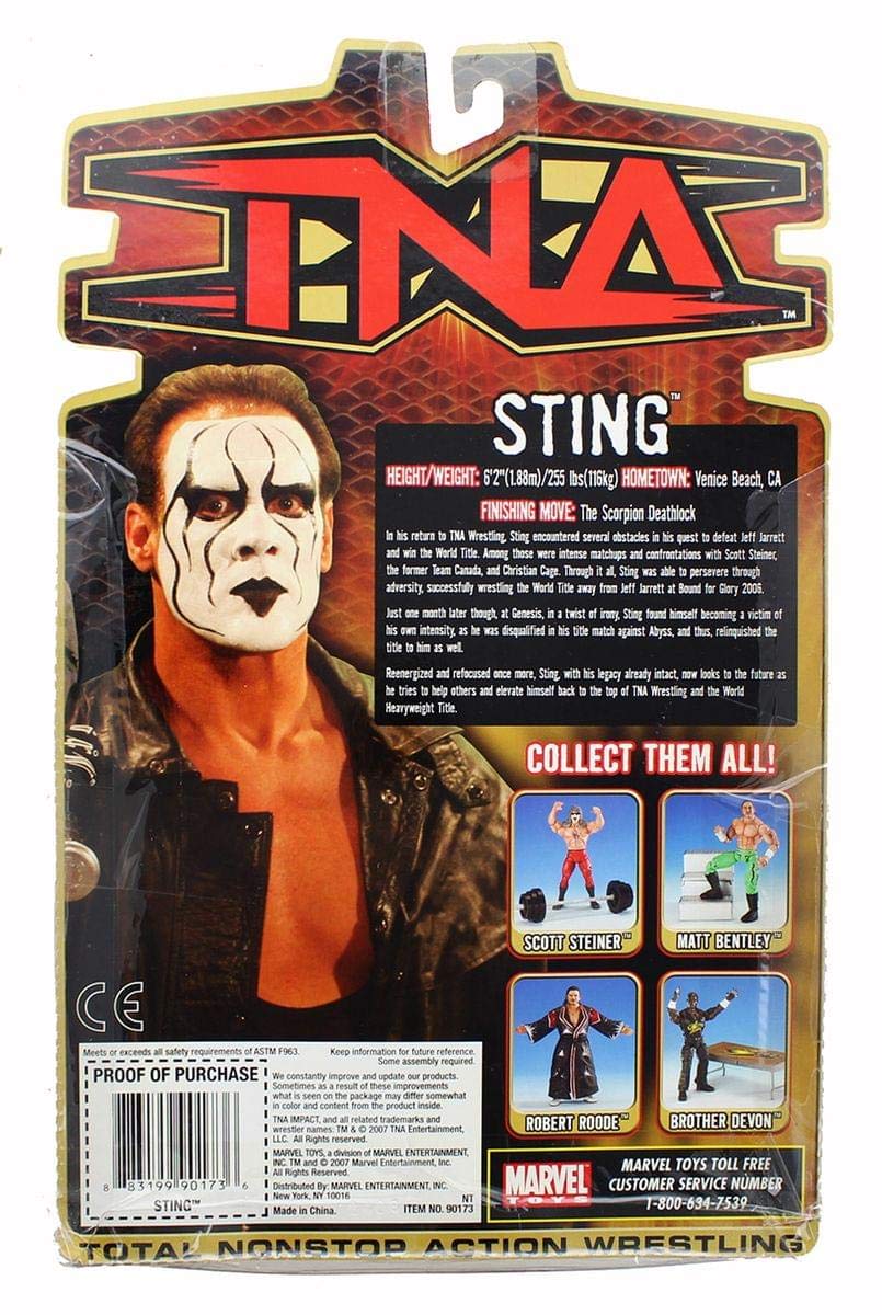 TNA Wrestling Series 7 Action Figure Sting : Amazon.com.au: Toys