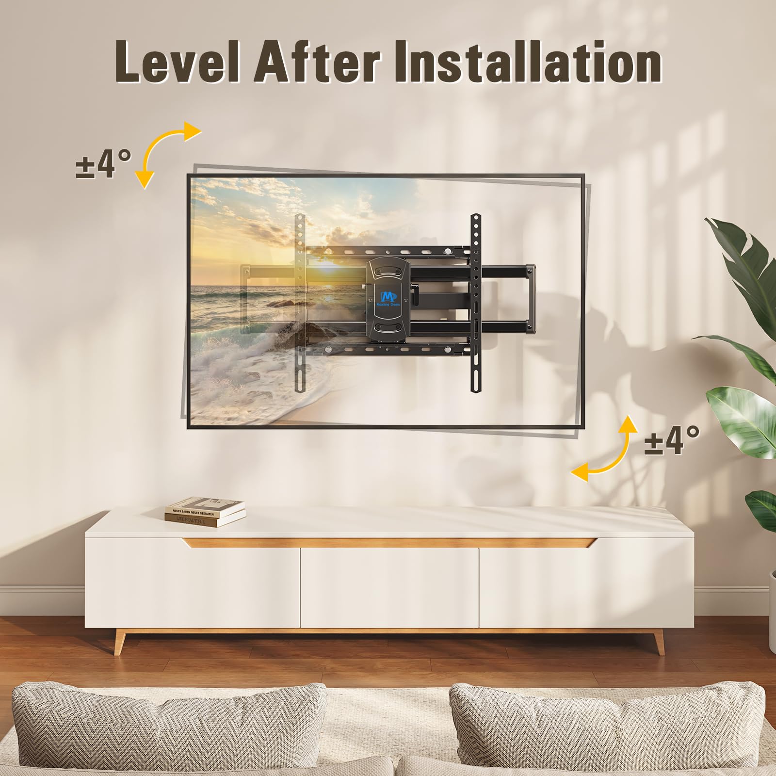 Mounting Dream Full Motion TV Wall Mount for 42-90 Inch TV up to 154lbs — Amazon image 4