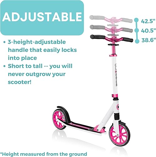 Miniatura 4 de Globber NL Series 2-Wheel Kick Scooters for Kids, Teens and Adults, Foldable Kick Scooter for Ages 8-14+, Foldable Kick Scooter for Transportation &