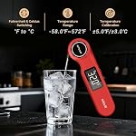 0.5 Second Instant Read Meat Thermometer, Professional Digital Food Thermometer with Calibration & VA Screen, Accuracy of ±0.5℉, Rechargeable Kitchen Thermometer for BBQ, Grill, Air Fryer