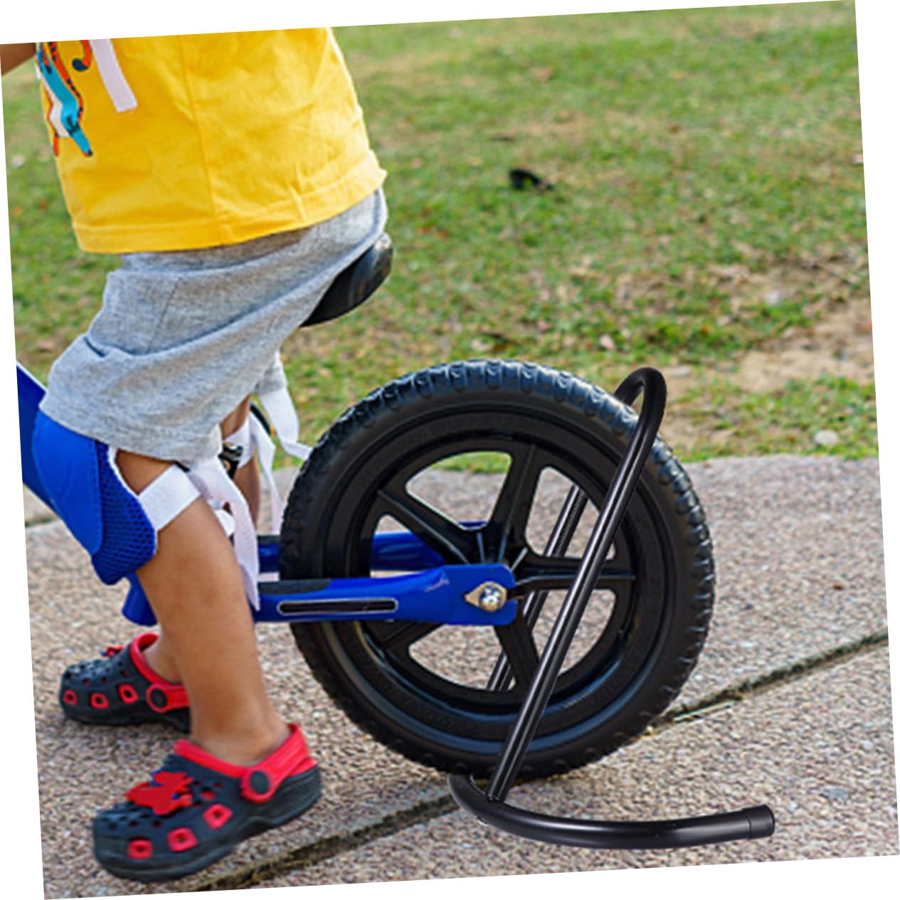 Soporte Portátil para Bicicletas Negro de Hierro, 2 Piezas