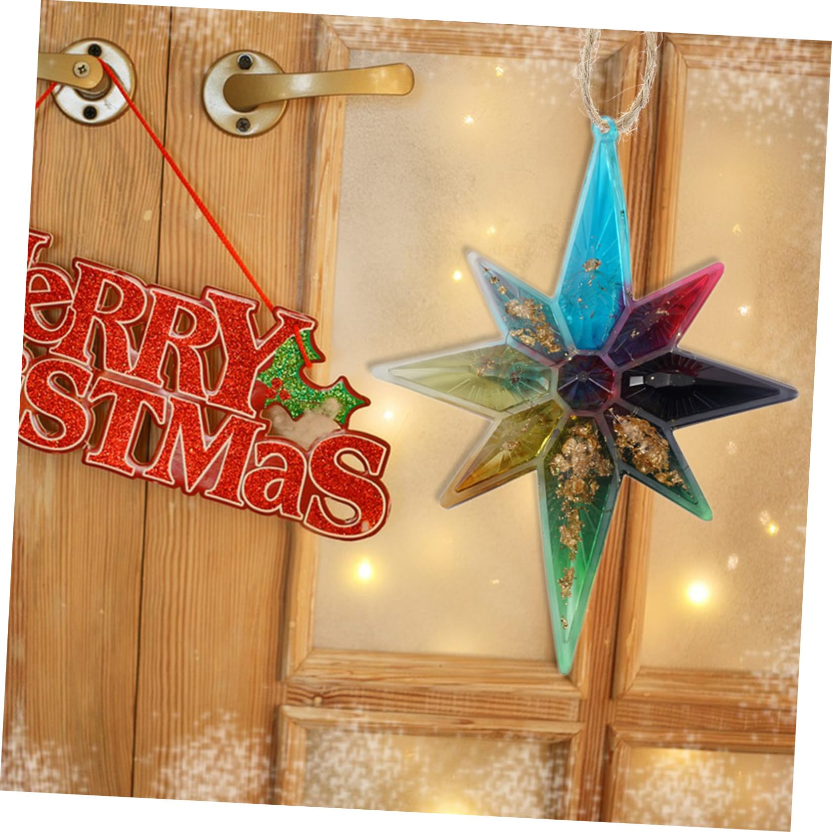 天使の壁掛け　お値下げ致しました　クリスマスセール 星形壁掛け②(クリスマス)