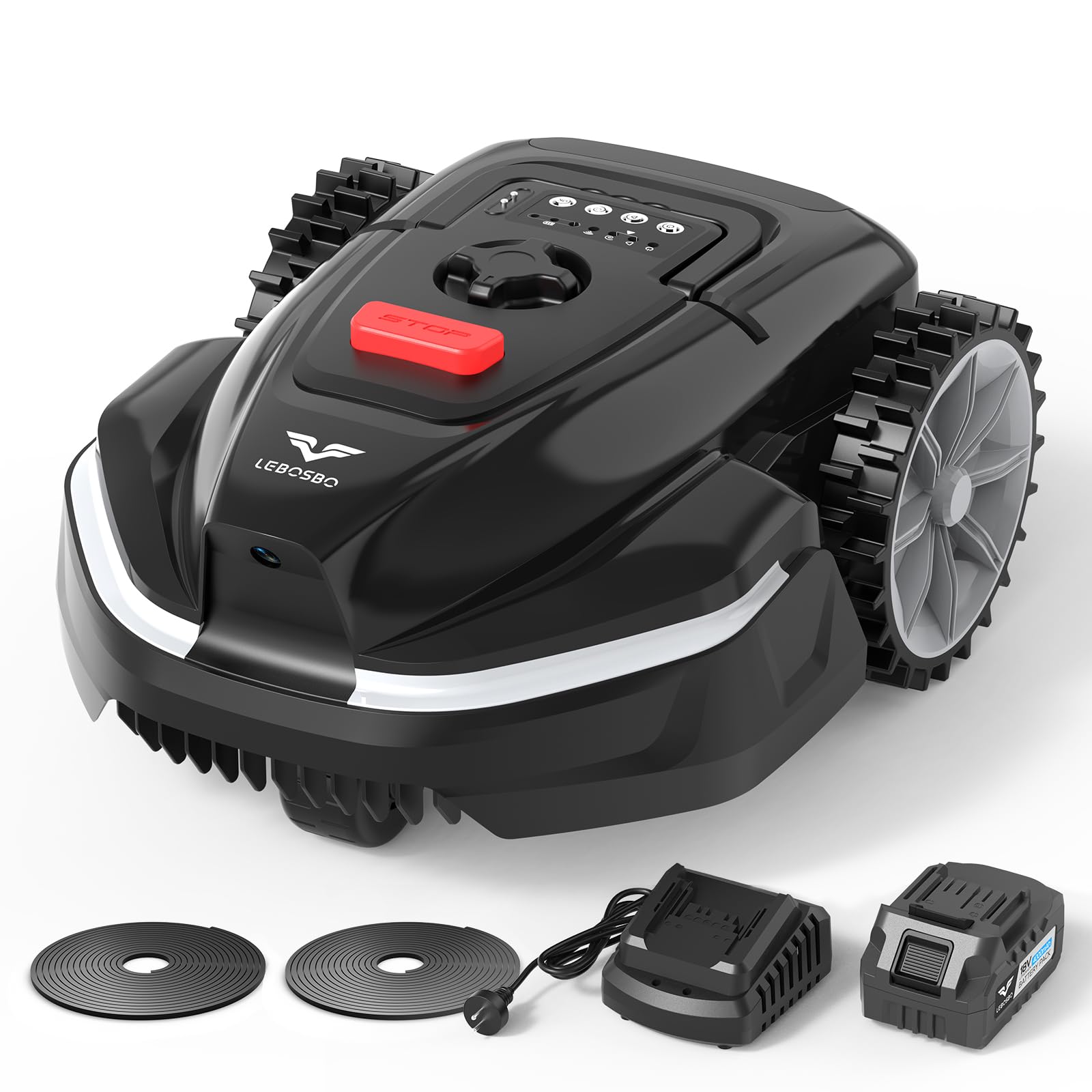 V3 Robotic Lawn Mower with AI Vision Obstacle Avoidance, Smart APP Control, Low-Noise Operation, Adjustable Cutting Height, No-Go Zones, Ideal Robot Lawn Mower for Lawns Up to 1600 Sq.Ft