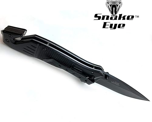 Miniatura 9 de Snake Eye Tactical Juego triple – Hoja fija/Mini cazador/cuchillo plegable – Caza al aire libre Camping Pesca Autodefensa (BK-SET)