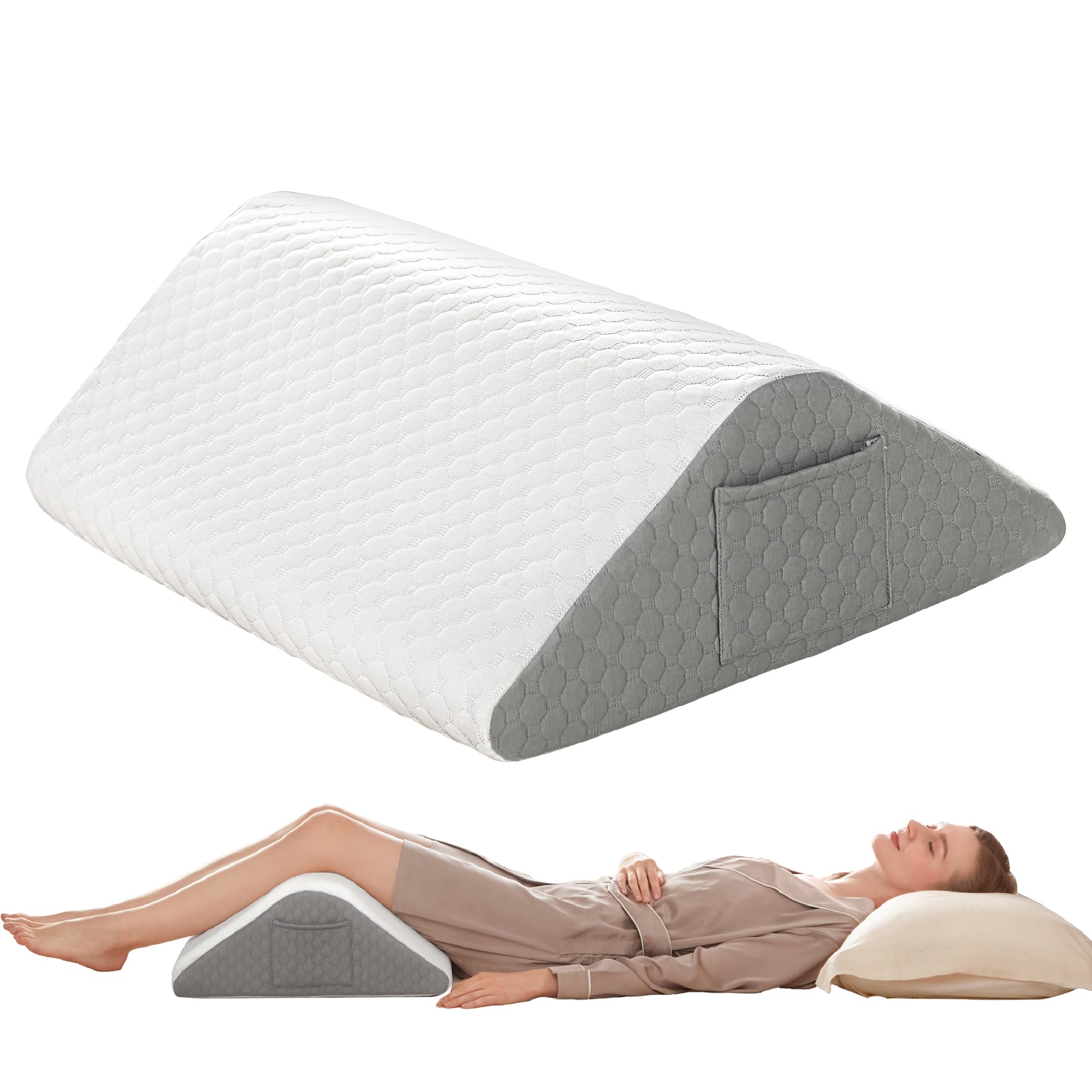 Simpledad Wedge Pillow for Sleeping Leg Pillows After Surgery Pain Relief