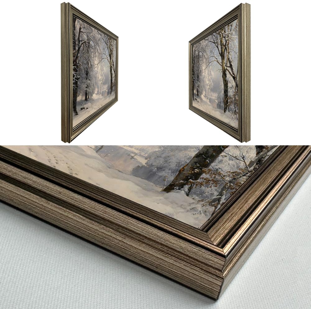 Amazon.com: Framed Vintage Winter Wall Art Snow Woods Landscape