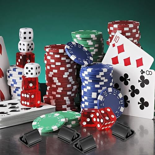 Miniatura 6 de 30 soportes para tarjetas de juego, soportes de plástico para tarjetas, soporte de juegos de mesa para juegos de fiesta (negro)