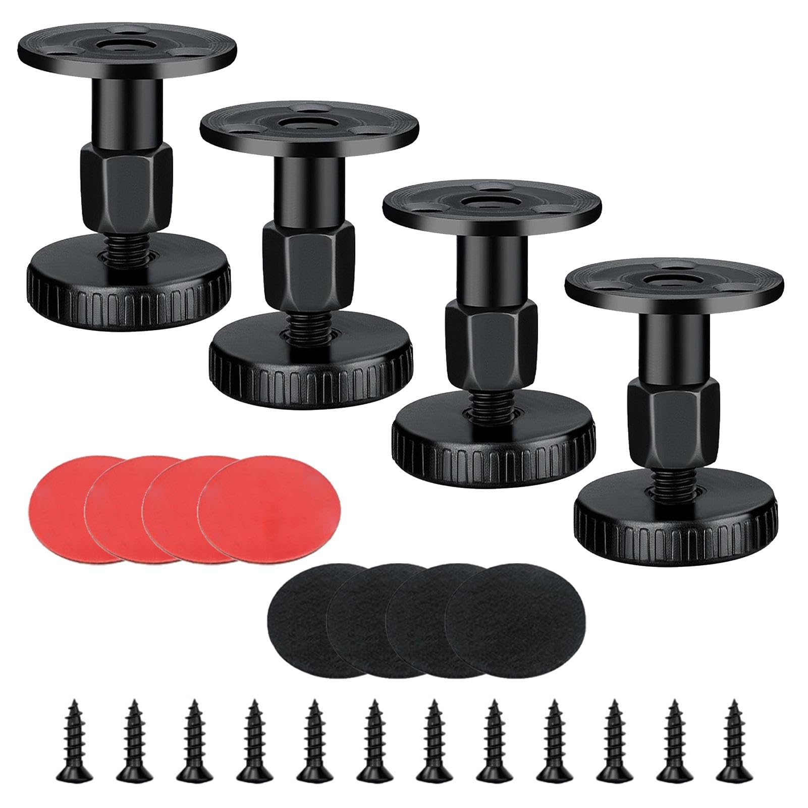 ZESHGON 4Pcs Levelling Feet, Furniture Feet Height Adjustable 47-64 mm, Furniture Leg Levelers for Chairs, Tables, Cabinets and Sofas(Black)
