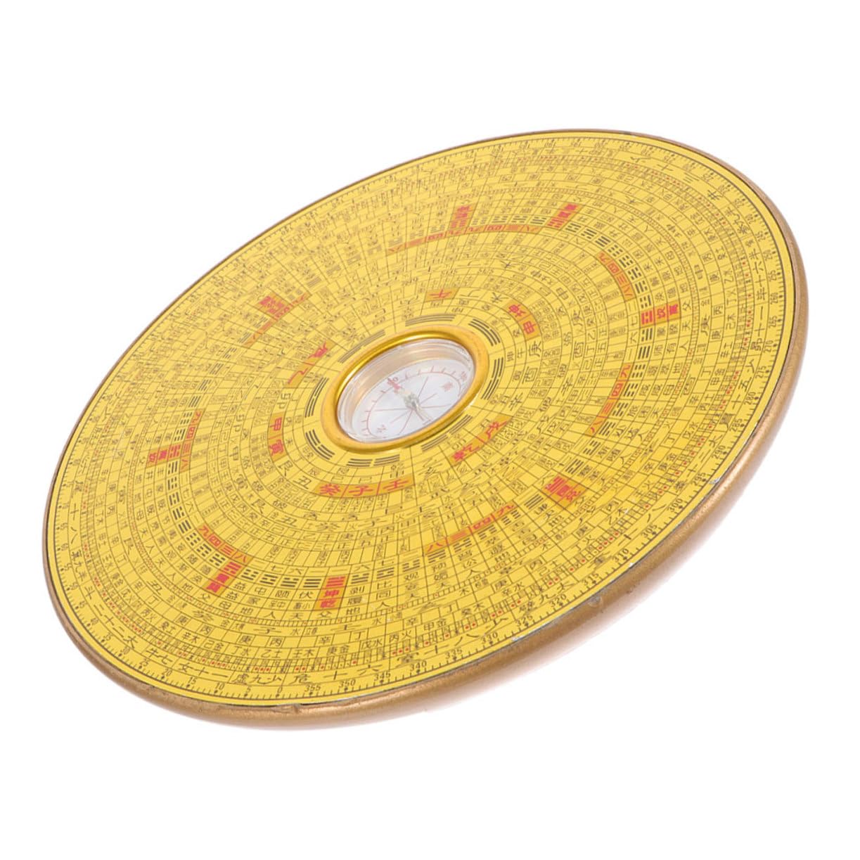 Yardwe Alloy Compass for Feng Shui Compass The Vintage and Tool Traditional Decorative Products Feng Shui Modern Indoor Home Decor Portable Feng Shui Plate Compass Golden