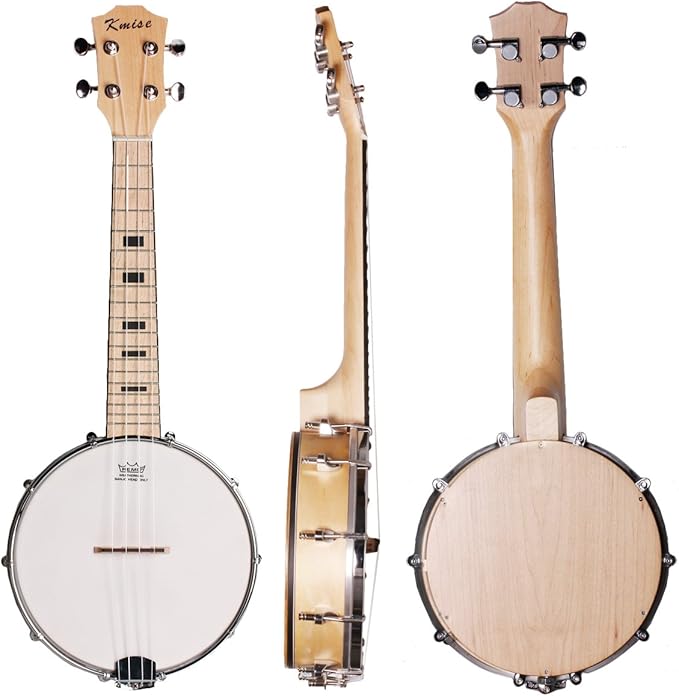 Kmise Banjo Ukulele 4 String Banjo lele Ukelele Uke Concert 23 Inch Size Maple Wood
