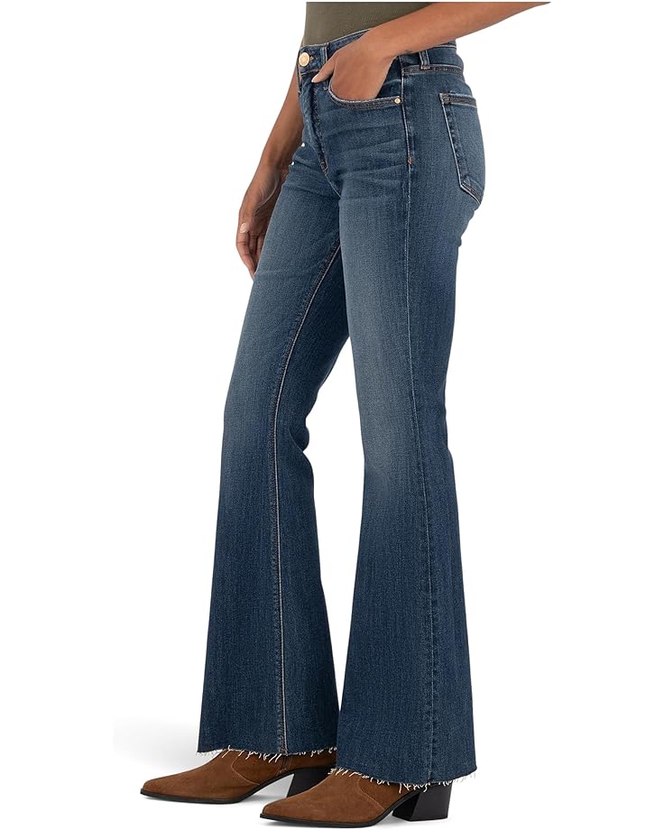 KUT from the Kloth Stella High-Rise Fab Ab Flare W/Raw Hem - #2 of 4