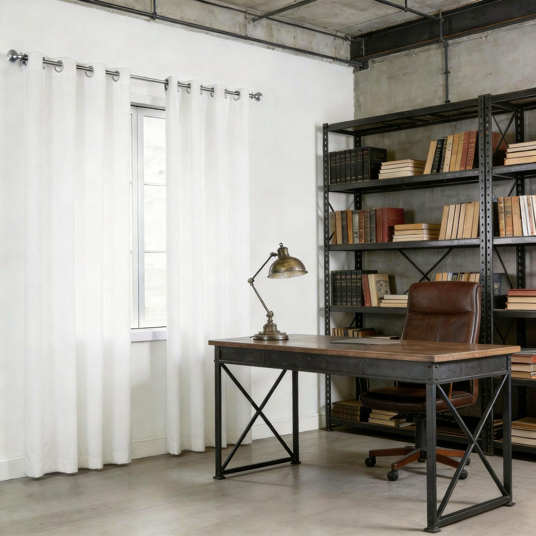 Rideau occultant 165 x 140 cm blanc doux opaque isolation thermique salon