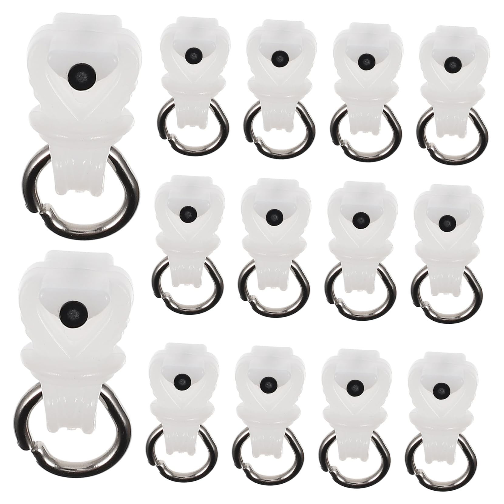 ABOOFAN 100Pcs Curtain Track Gliders Drapery Carriers with Silent Rolling Wheels Suitable for Home Decor Styles Sturdy and Material Smooth Operation for Easy