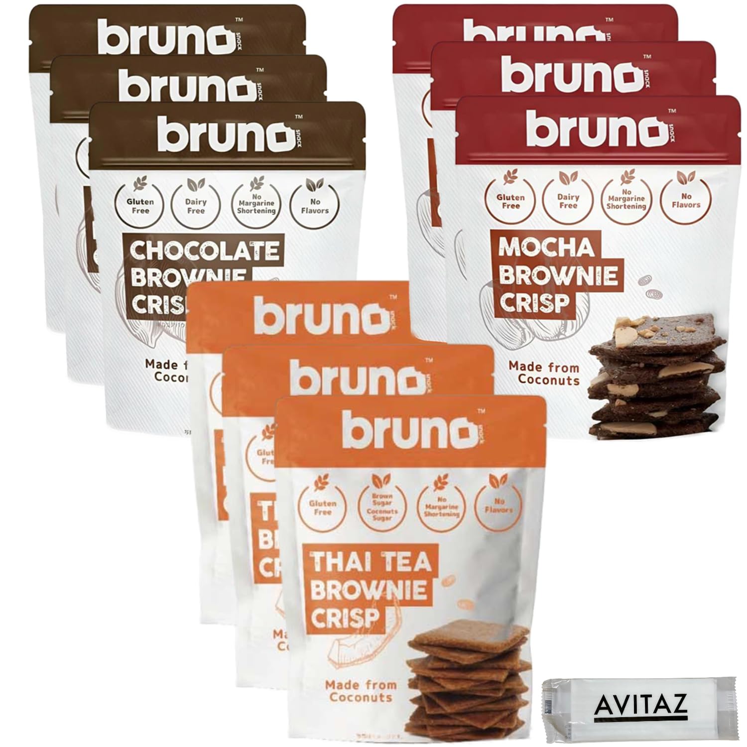 Amazon.co.jp: ブルーノ クリスピーブラウニー 3種アソート 食べ比べ