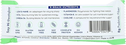 Vista 10 de IQBAR Barras keto de limón y arándanos, veganas, bajas en azúcar, 1.6 onzas (paquete de 12)