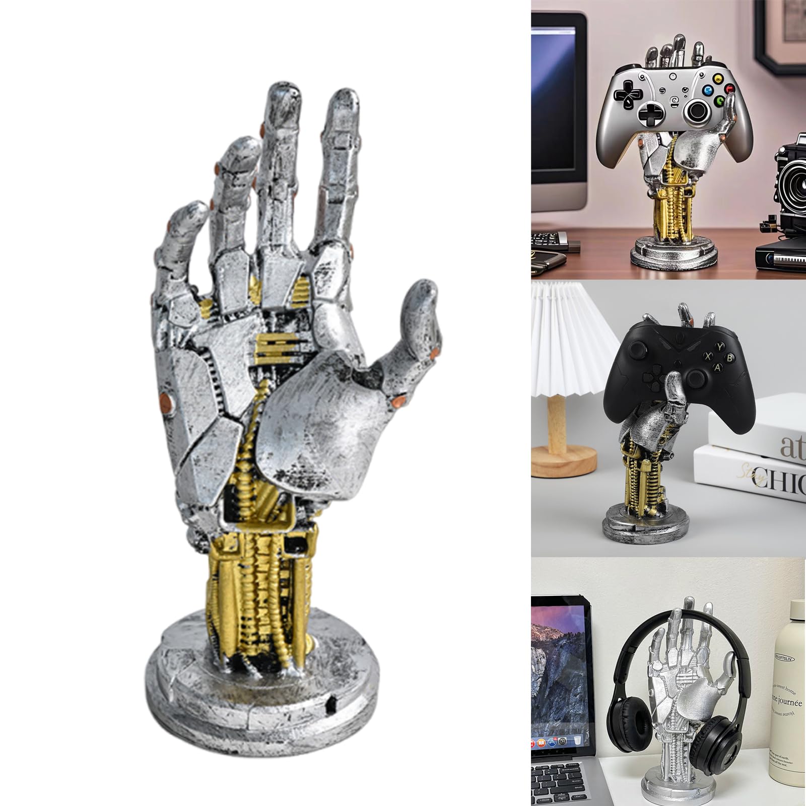 Game Controller Holder for PS5 PS4 Xbox Universal Headphone Stand Controller Gamer Gifts Gaming Accessories for Desk Decorations