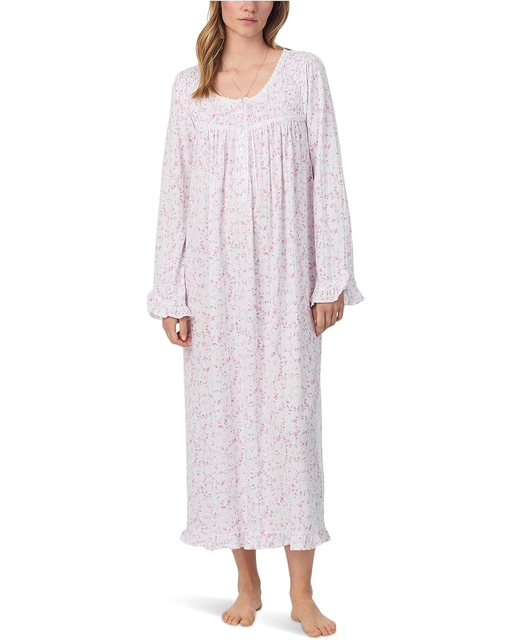 Eileen West Cotton Knit Long Sleeve Ballet Nightgown - Main View