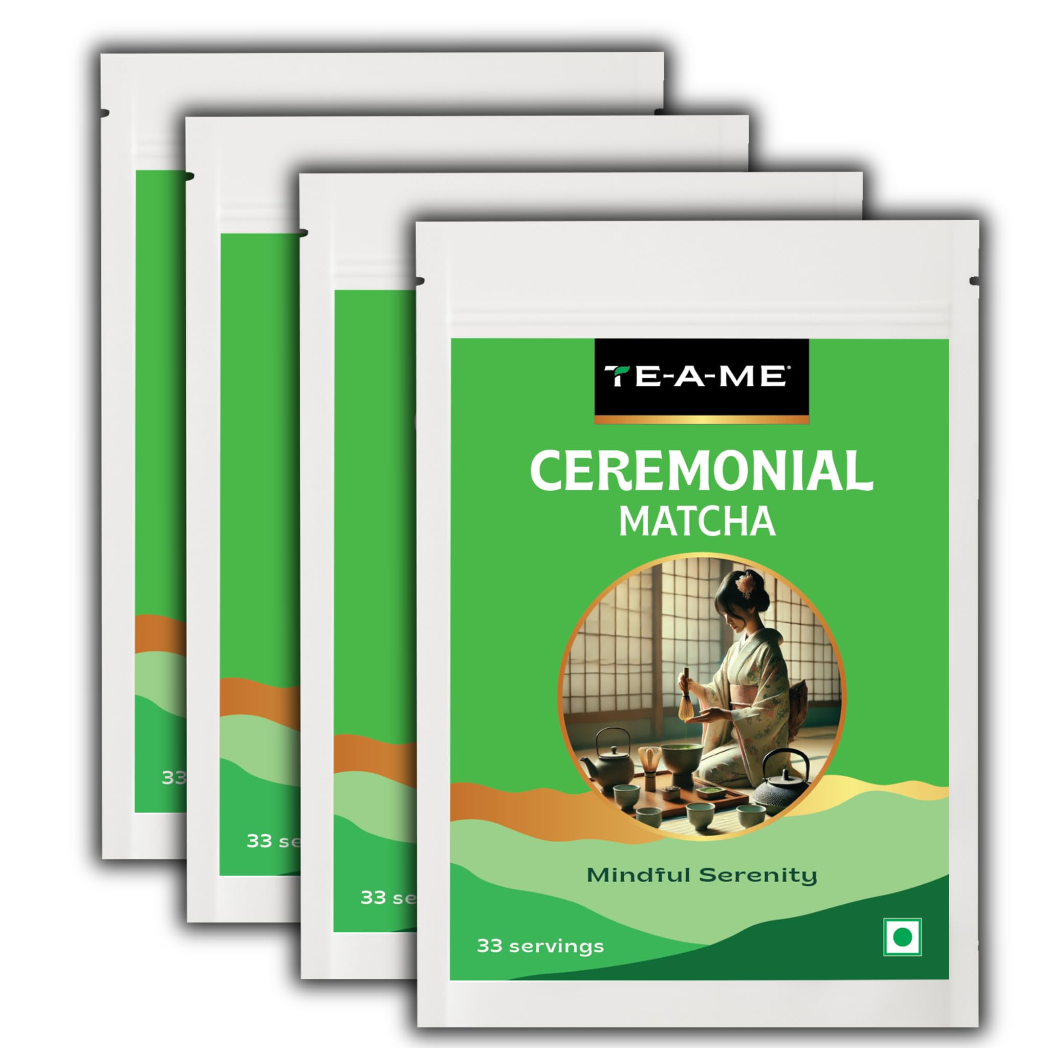TE-A-ME - Ceremonial Matcha Tea | 200g (132 Servings) | 100% Pure Super Premium Grade | Japanese Ceremonial Matcha Green Tea Powder | 100% Pure & Authentic | Japanese Superfood | Diwali Gift