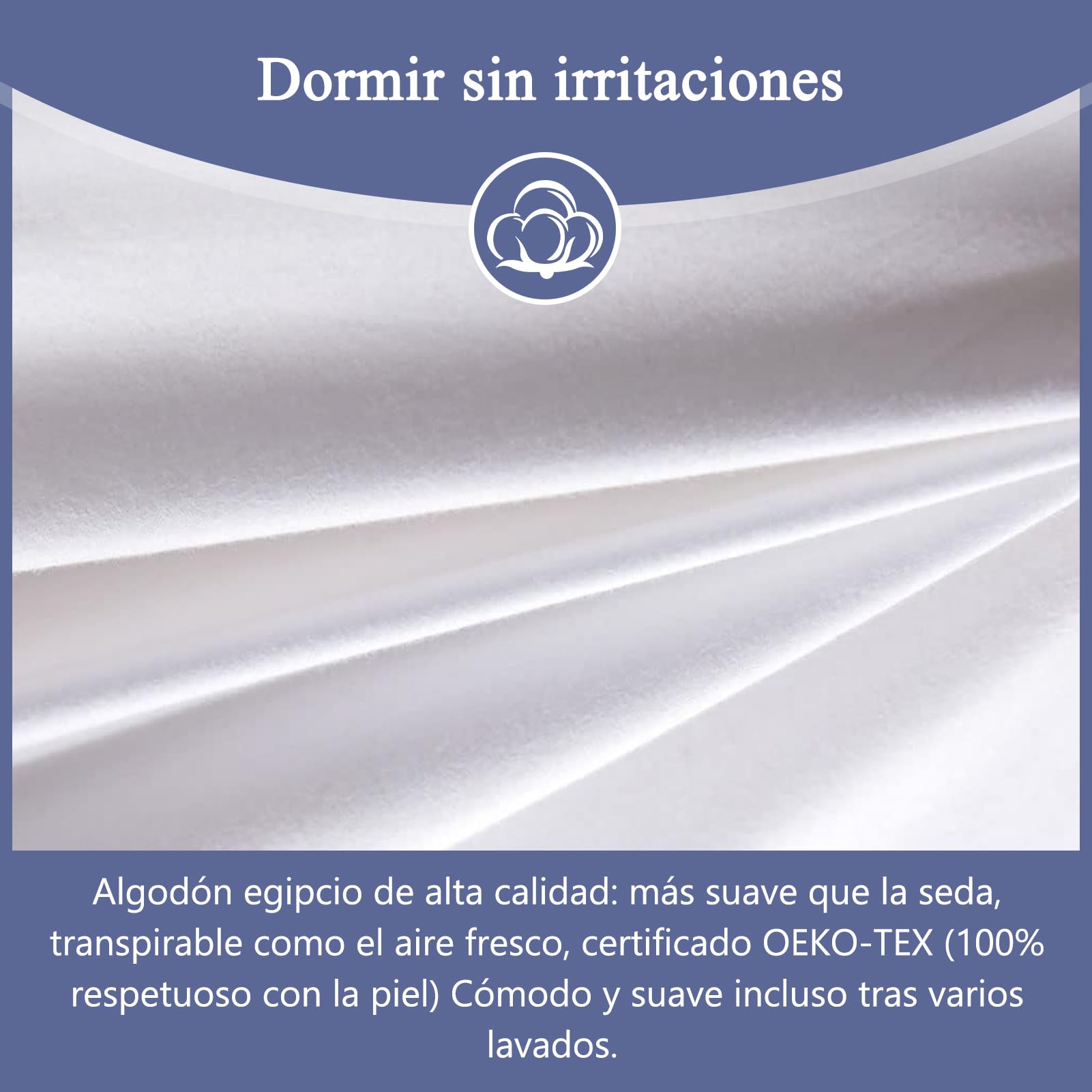 Edredón de Plumón Cama 80/90 Algodón Egipcio-100% Puro Plumón y Plumas