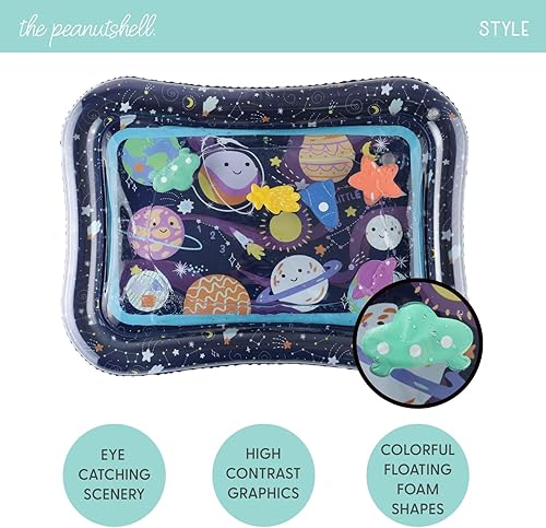 Miniatura 3 de The Peanutshell Tapete de juego de agua para bebés, niñas o niños, juguete sensorial de desarrollo de alto contraste, juegos de juguetes de suelo