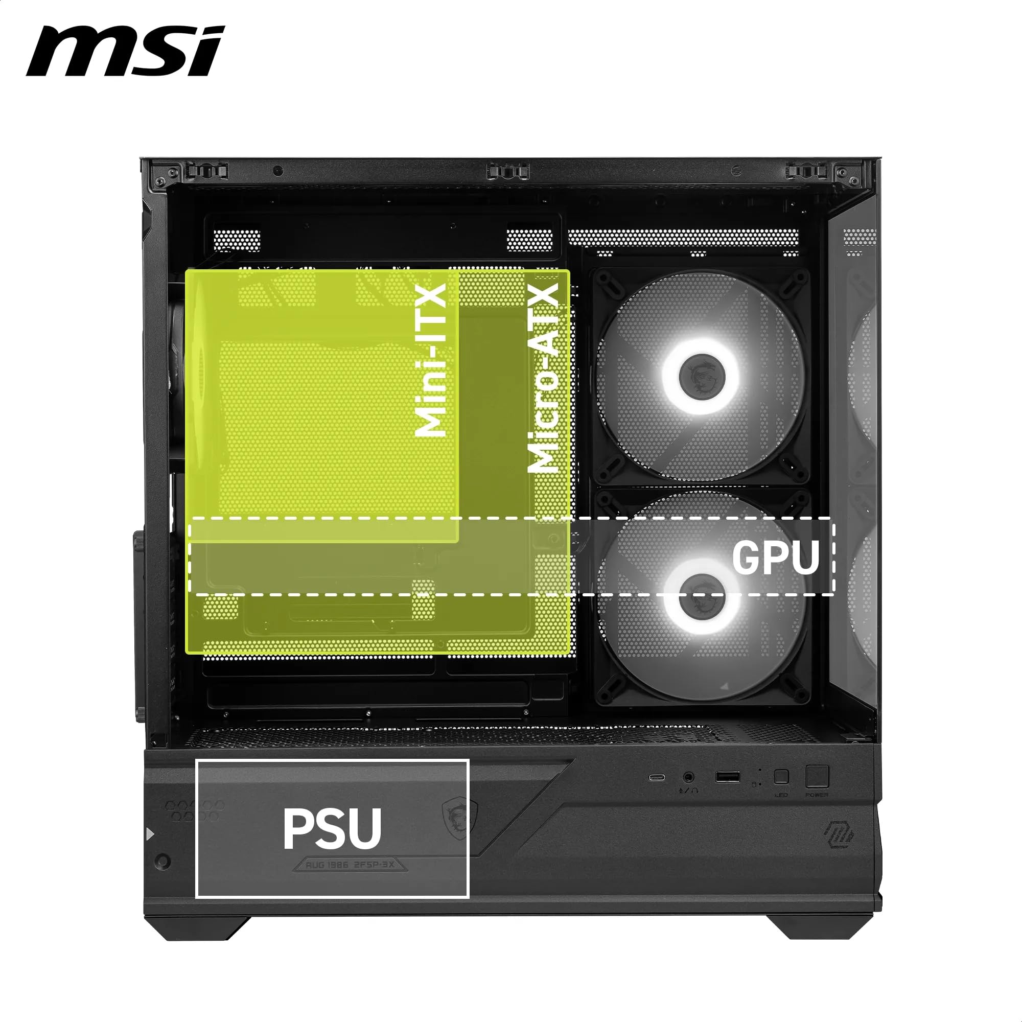 MSI MAG PANO M110R Boîtier PC Gaming Micro-ATX et Mini-ITX