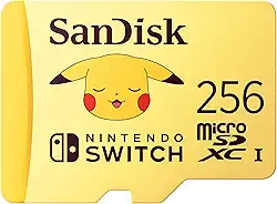 SanDisk Cartão microSDXC de 256 GB licenciado para Nintendo Switch, Pokémon Edition, Pikachu - SDSQXAO-256G-GN6Z