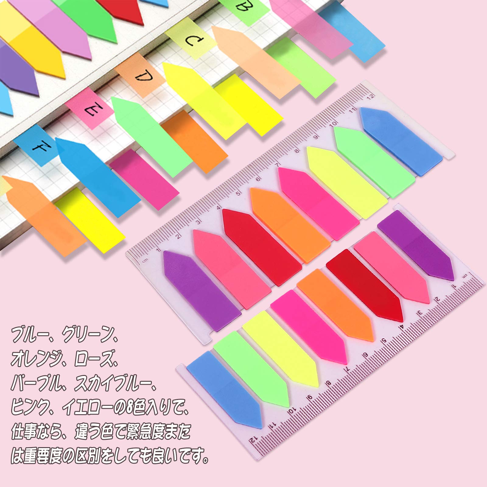 Amazon.co.jp: Jimjis 付箋 見出し強粘着 ふせん強粘着ブロックメモ