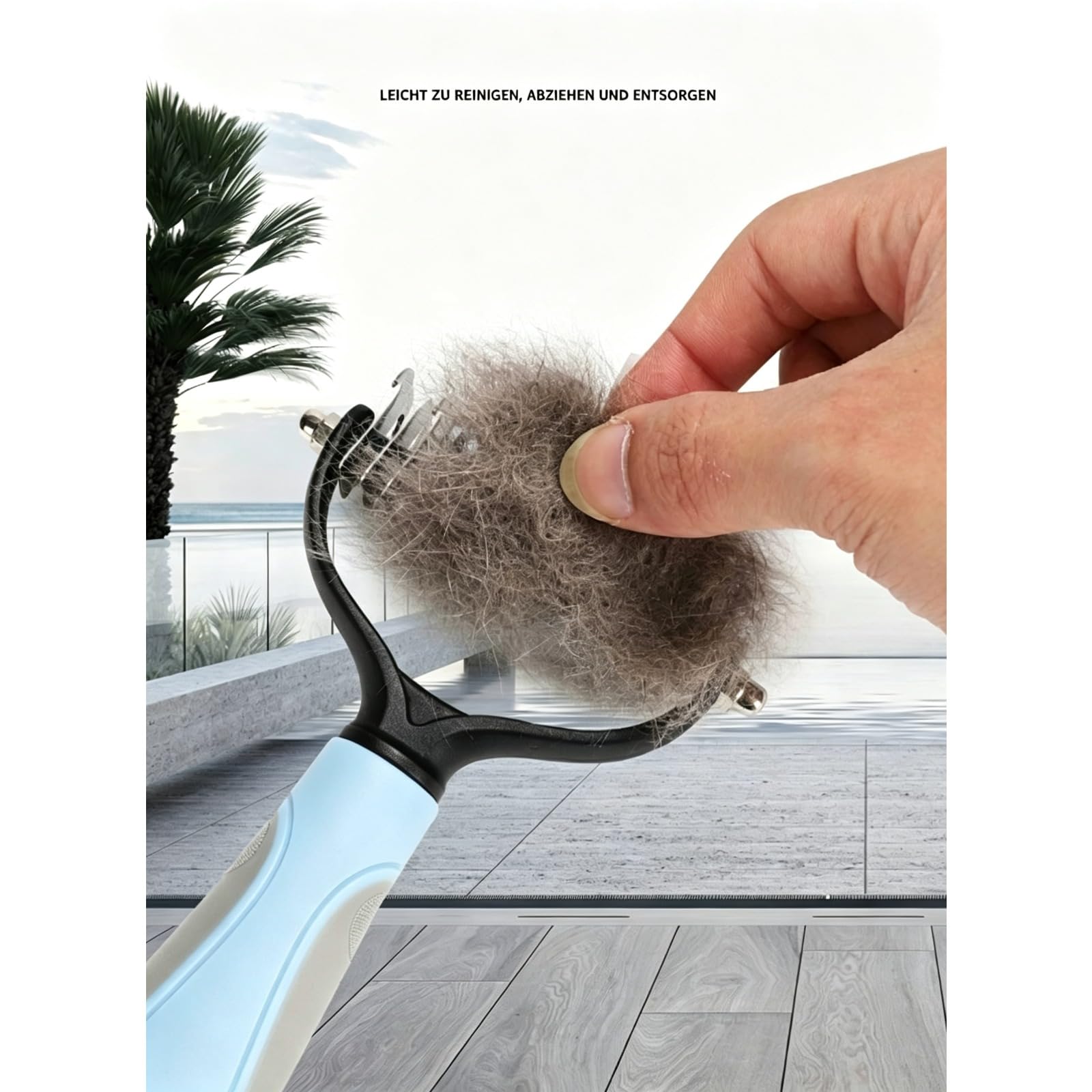 Pet Pro Grooming Tool, Brosse Double Face pour Chiens et Chats Démêler (Blau(S+L)+Rosa(S+L))