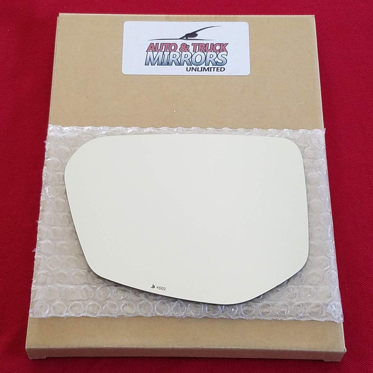 Mirror Glass + Full Size Adhesive Pad for 16-21 Honda Civic, 19-21 Insight Driver Side Replacement (2016 2017 2018 2019 2020 2021 16 17 18 19 20 21)
