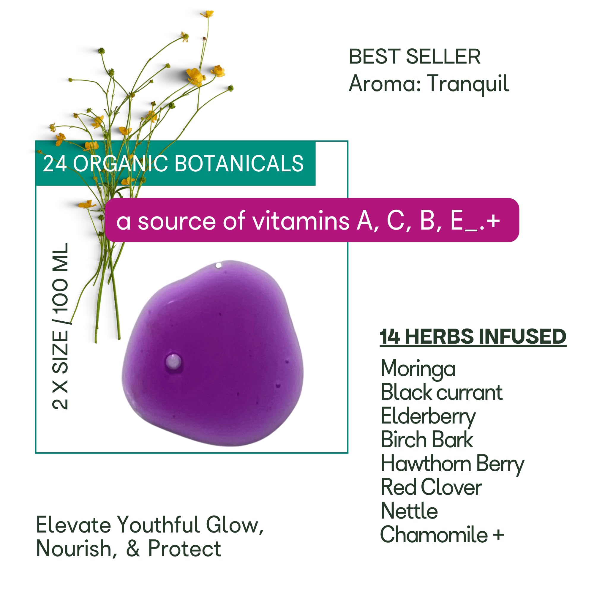 Organic28. 100% Organic Toner for Face, 24 Botanicals Formula. Helichrysum Face Mist. Natural Hydrating Toner. Vegan. Aloe Vera Face Spray. Aromatherapy. Hydrating Face Mist, 3.4 Fl. Oz.