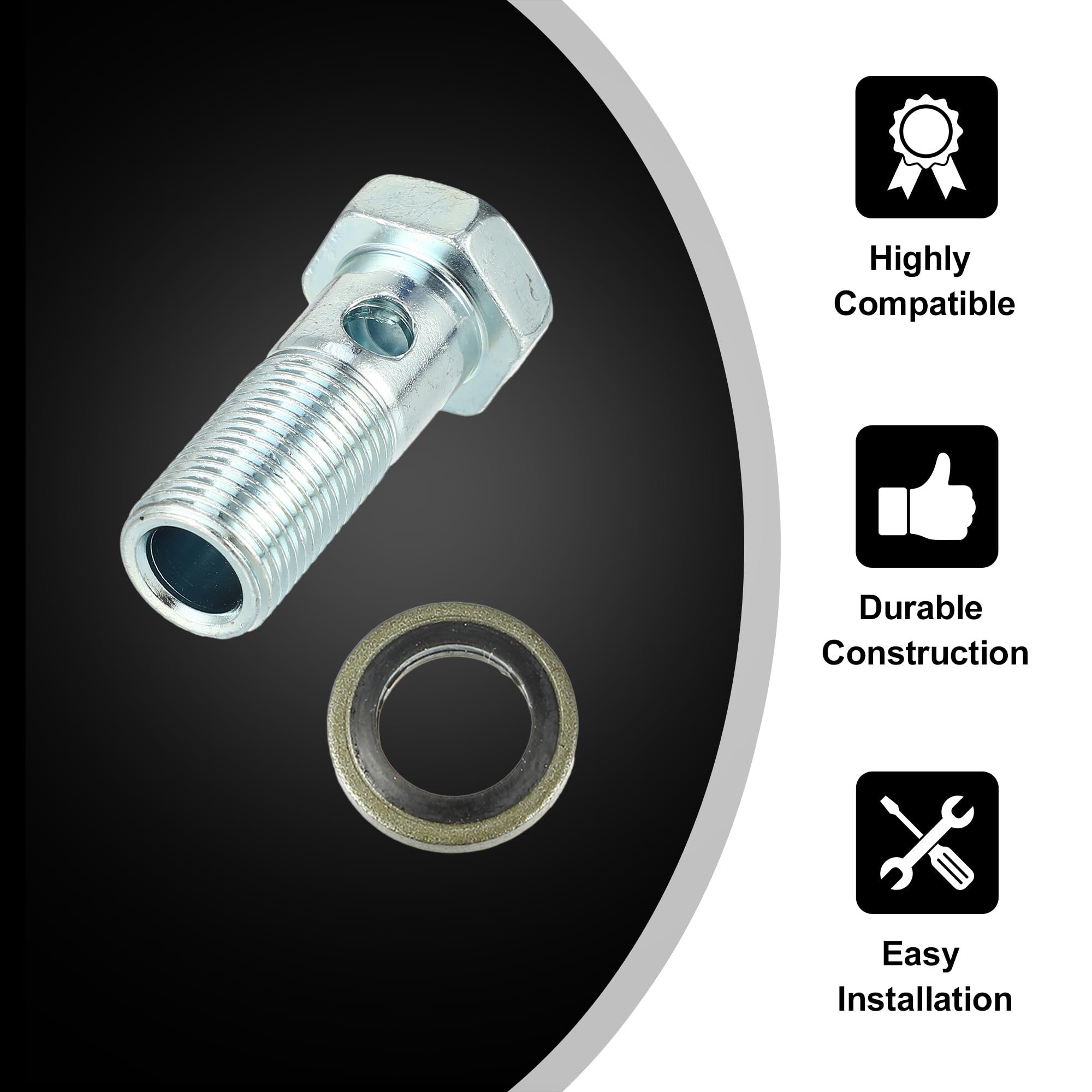 QUARKZMAN 2 Juego Adaptador Universal de Tornillo Banjo para Freno M16 x 1.5