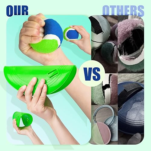 Miniatura 5 de EVERICH - Juego de pelota para lanzar y atrapar versión actualizada 8 pulgadas juguete para niños y adultos 2 raquetas 2 bolas 1 bolsa Azul oscuro,